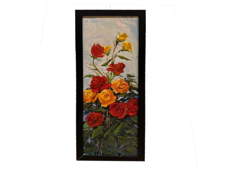 R. Vovk  Roses, Undated  Oil